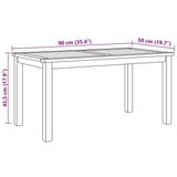 Coffee Table Brown 90 x 50 x 45.5 cm Solid teak wood