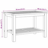 Coffee Table Brown 70 x 40 x 45 cm Solid teak wood