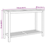 Coffee Table with Shelf Brown 110 x 40 x 45 cm Solid teak wood