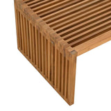 Garden Side Table Manual Brown 90 x 50 x 36 cm Solid teak wood