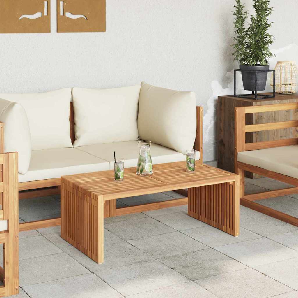 Garden Side Table Manual Brown 90 x 50 x 36 cm Solid teak wood