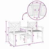Outdoor Chairs Brown 152 x 63 x 89 cm Solid teak wood