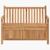 Garden Storage Bench Brown 114 x 60 x 90 cm Solid teak wood