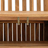 Garden Storage Bench Brown 180 x 60 x 90 cm Solid teak wood