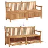 Garden Storage Bench Brown 180 x 60 x 90 cm Solid teak wood