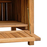 Garden Storage Bench Brown 228 x 60 x 90 cm Solid teak wood