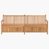 Garden Storage Bench Brown 228 x 60 x 90 cm Solid teak wood