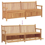 Garden Storage Bench Brown 228 x 60 x 90 cm Solid teak wood