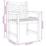 Garden Chairs 2 pcs Brown 58 x 60 x 90 cm Solid teak wood