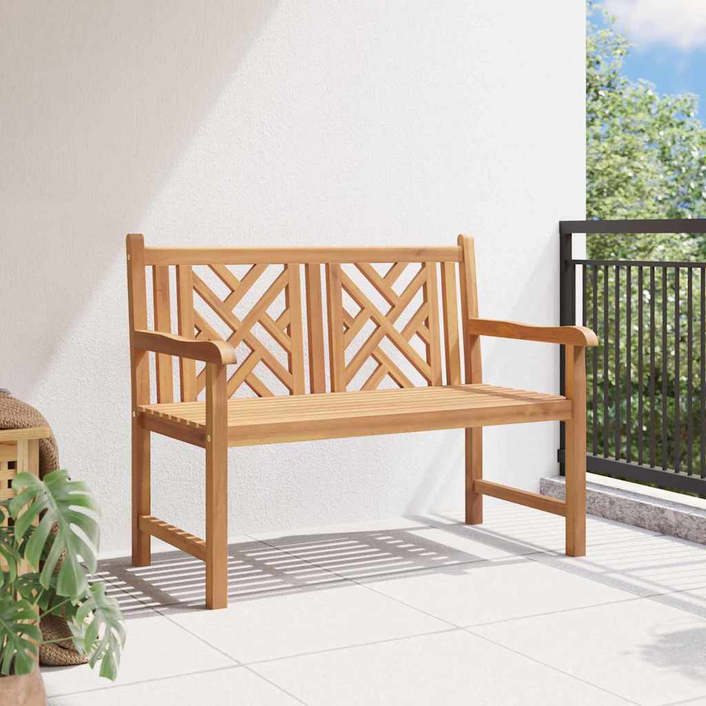Garden Bench Brown 114 x 60 x 90 cm Solid teak wood