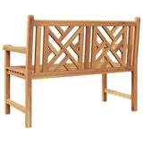 Garden Bench Brown 114 x 60 x 90 cm Solid teak wood