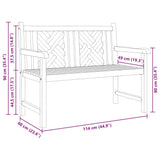 Garden Bench Brown 114 x 60 x 90 cm Solid teak wood