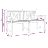 Garden Bench Brown 150 x 60 x 90 cm Solid teak wood