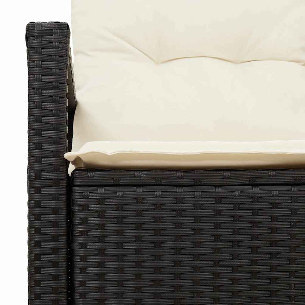 Garden Sofa Black 120 x 62 x 69cm Poly Rattan