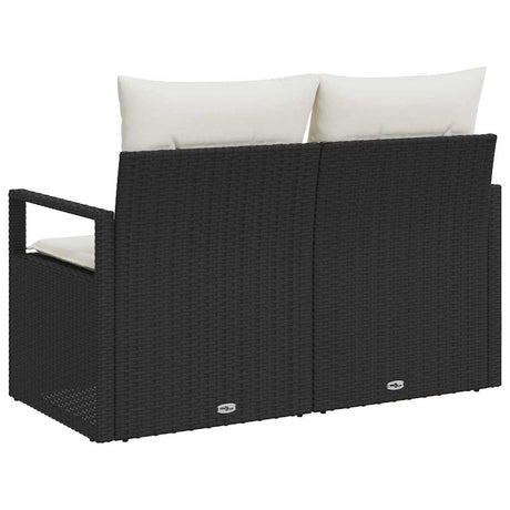 Garden Sofa Black 120 x 62 x 69cm Poly Rattan