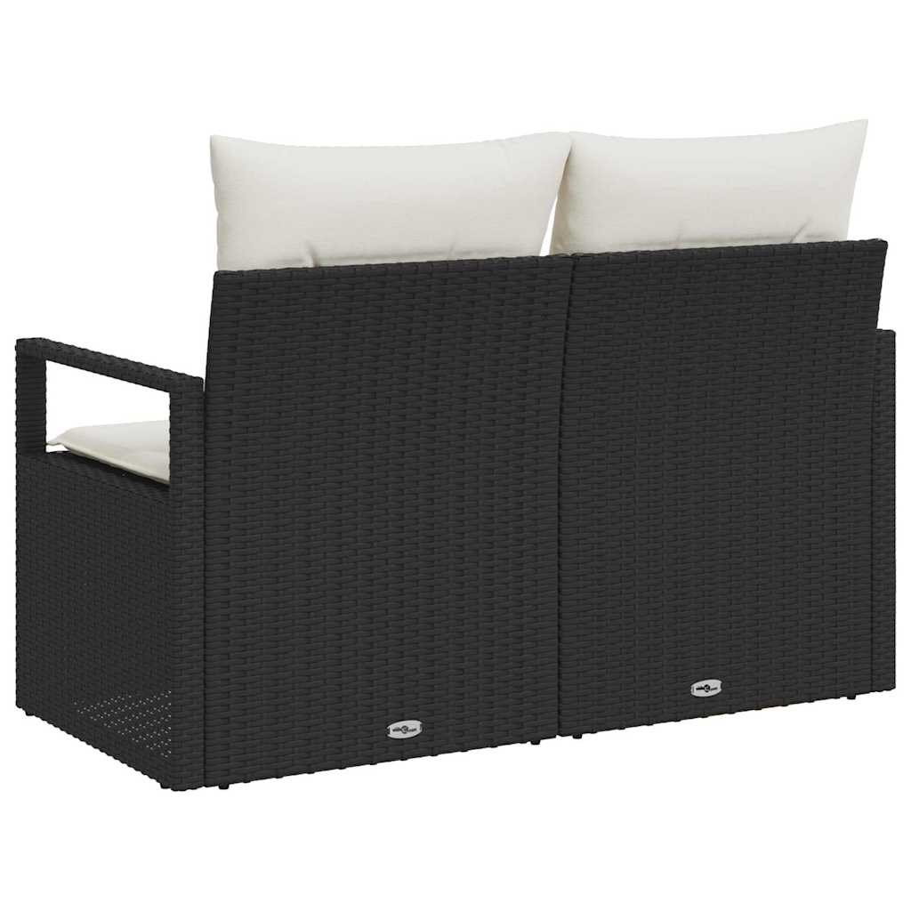 Garden Sofa Black 120 x 62 x 69cm Poly Rattan