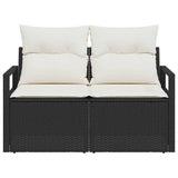 Garden Sofa Black 120 x 62 x 69cm Poly Rattan