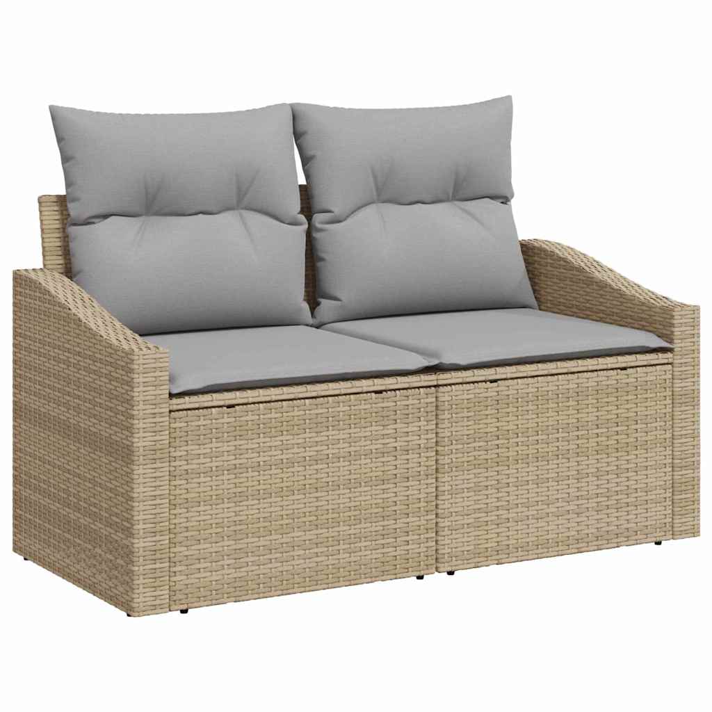 Garden Sofa with Cushion 123 x 62 x 69 cm Poly Rattan