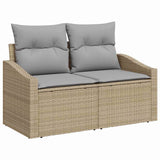 Garden Sofa with Cushion 123 x 62 x 69 cm Poly Rattan