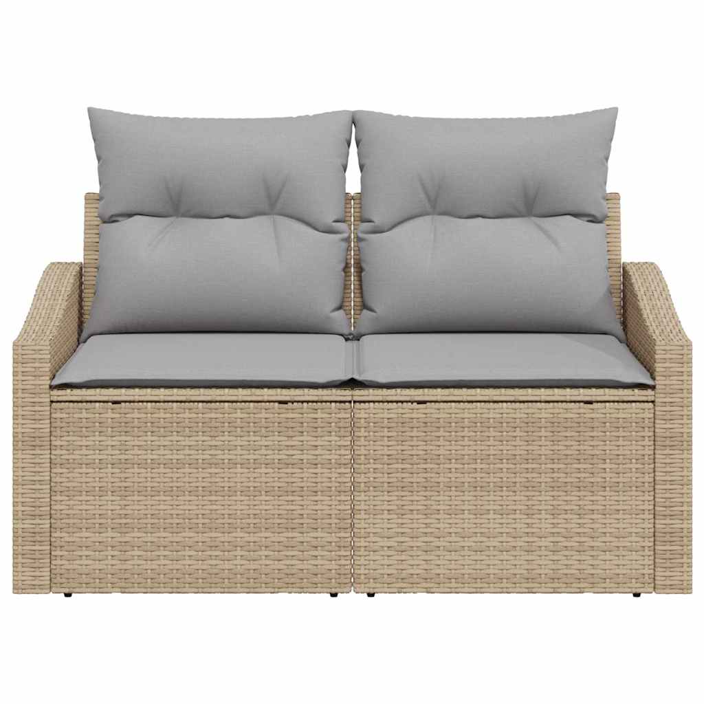 Garden Sofa with Cushion 123 x 62 x 69 cm Poly Rattan