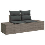 Garden Sofa Grey 123 x 62 x 69cm Poly Rattan