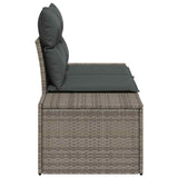Garden Sofa Grey 123 x 62 x 69cm Poly Rattan