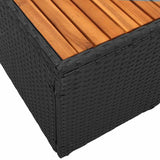 Garden Sofa Black 184 x 62 x 85cm Poly Rattan