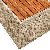 Garden Sofa Beige 184 x 62 x 85cm Poly Rattan