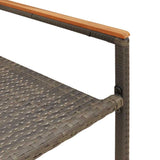 Garden Stacking Chairs 2 pcs Grey and Brown