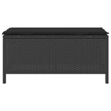 Garden Dining Set 3 pcs Black Poly rattan