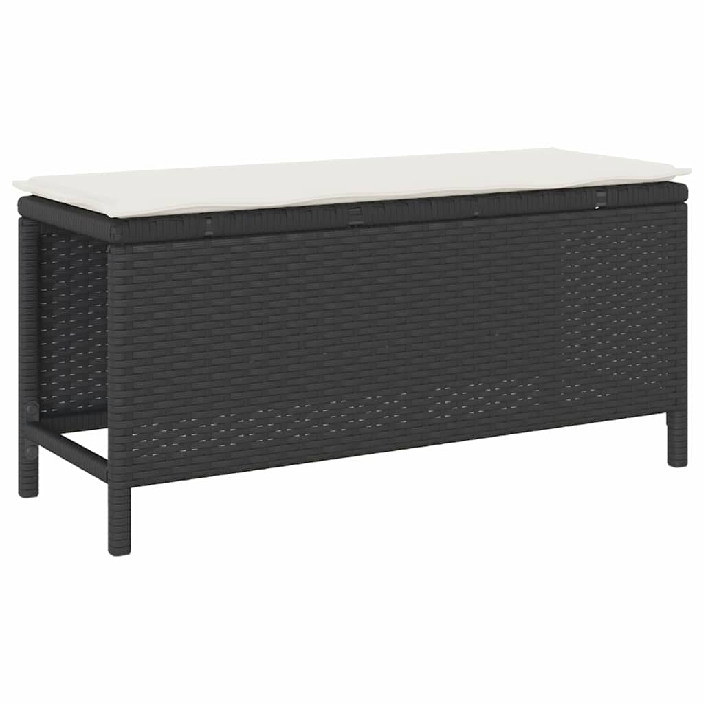Garden Dining Set 3 pcs Black Poly rattan