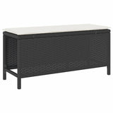 Garden Dining Set 3 pcs Black Poly rattan