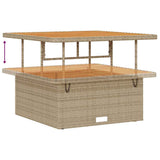 Garden Dining Set 3 pcs Beige Poly rattan