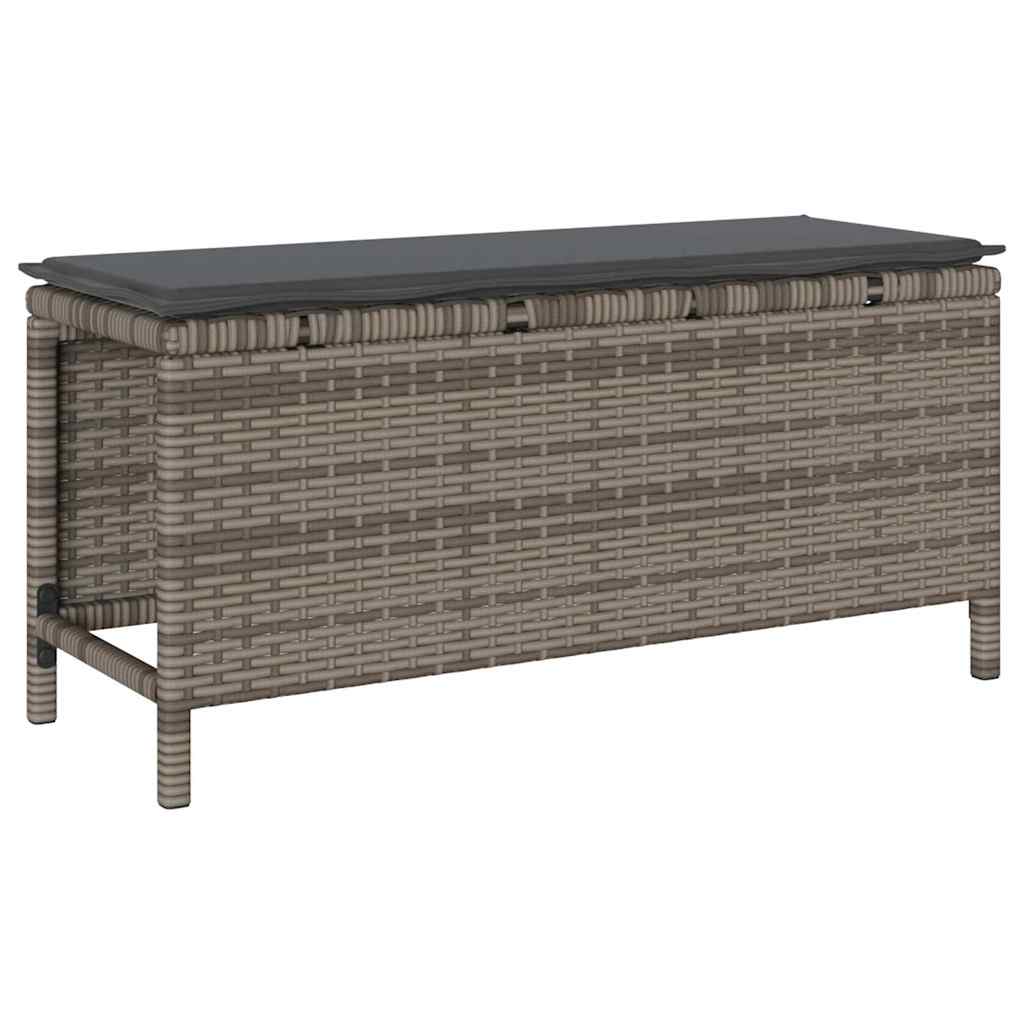 Garden Dining Set 3 pcs Grey Poly rattan