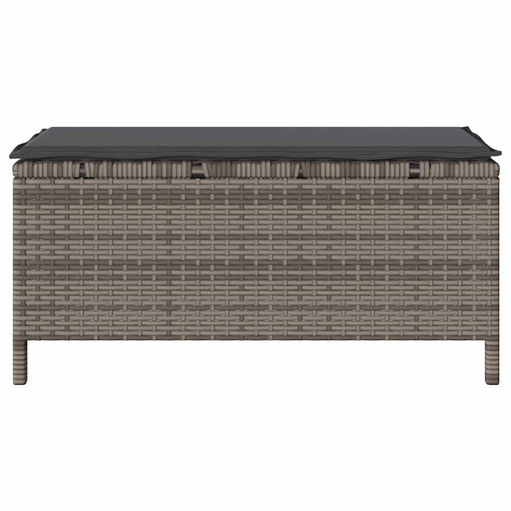 Garden Dining Set 3 pcs Grey Poly rattan