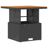 Garden Dining Set 3 pcs Black Poly rattan