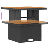 Garden Dining Set 3 pcs Black Poly rattan