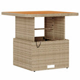 Garden Dining Set 3 pcs Beige Poly rattan