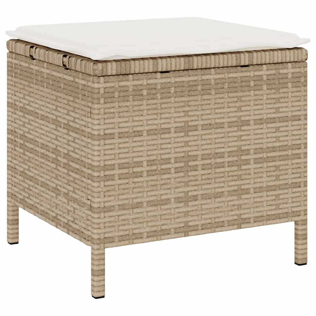 Garden Dining Set 3 pcs Beige Poly rattan