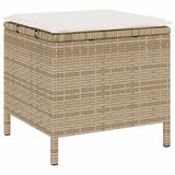 Garden Dining Set 3 pcs Beige Poly rattan