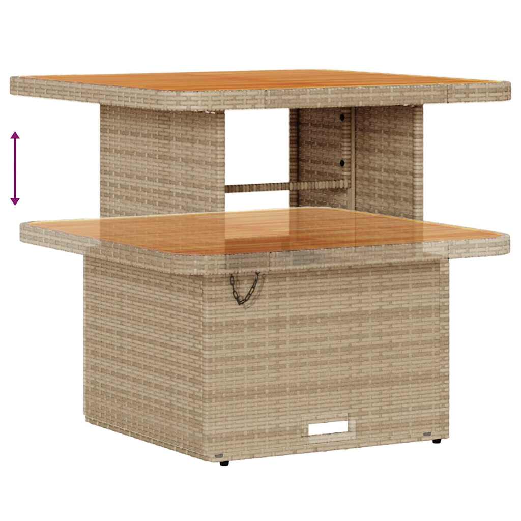 Garden Dining Set 3 pcs Beige Poly rattan
