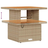 Garden Dining Set 3 pcs Beige Poly rattan