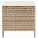 Garden Dining Set 3 pcs Beige Poly rattan