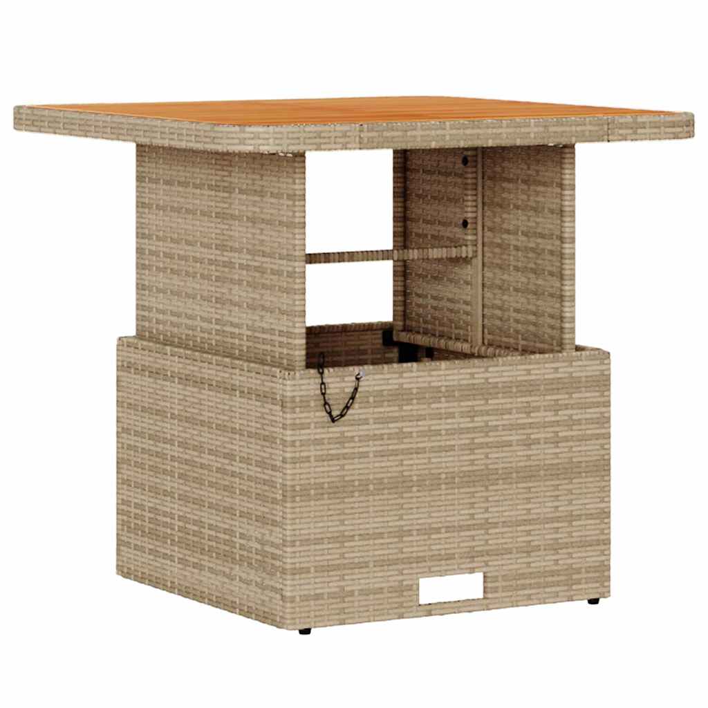 Garden Dining Set 3 pcs Beige Poly rattan