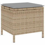 Garden Dining Set 3 pcs Beige Poly rattan