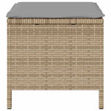 Garden Dining Set 3 pcs Beige Poly rattan