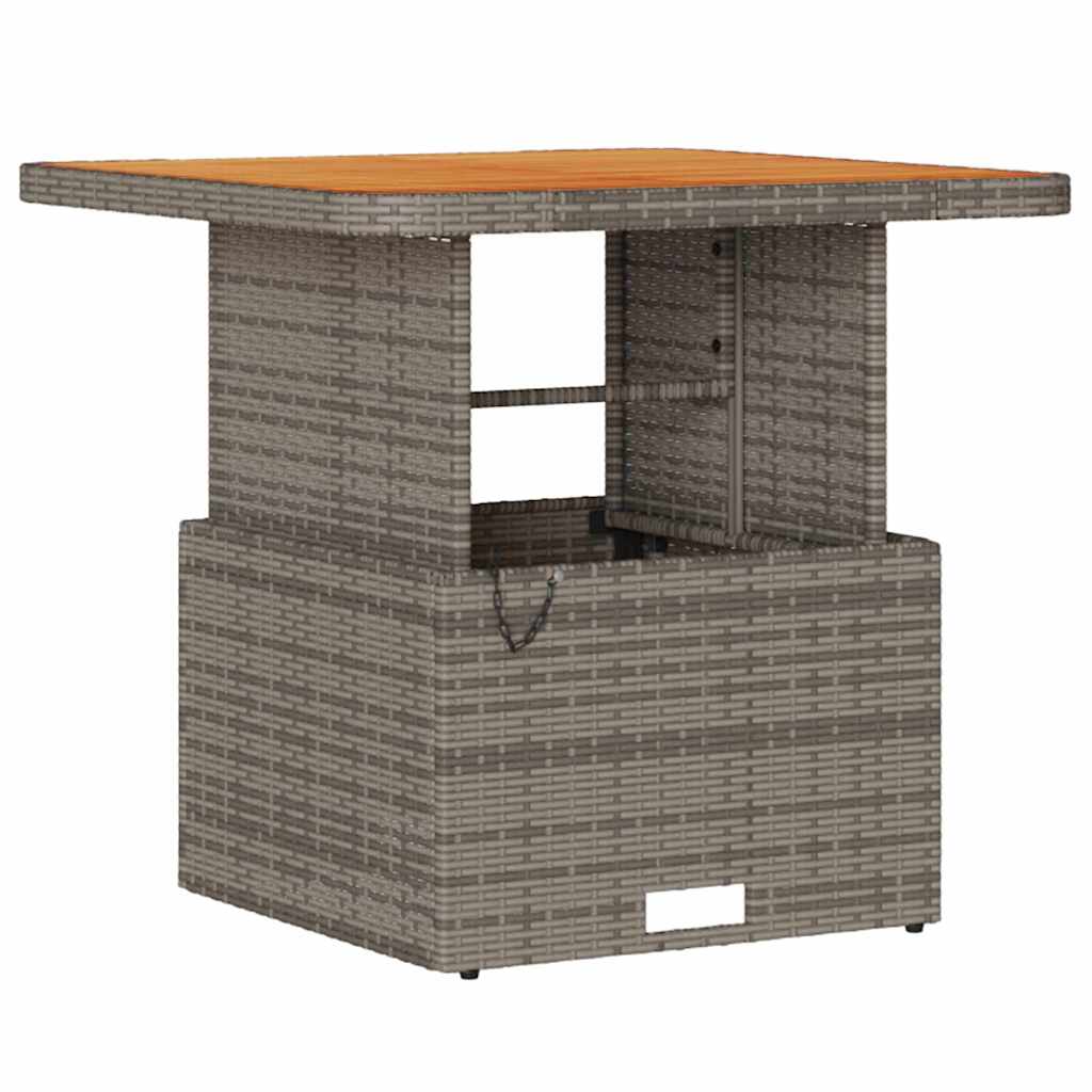 Garden Dining Set 3 pcs Grey Poly rattan