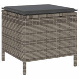 Garden Dining Set 3 pcs Grey Poly rattan