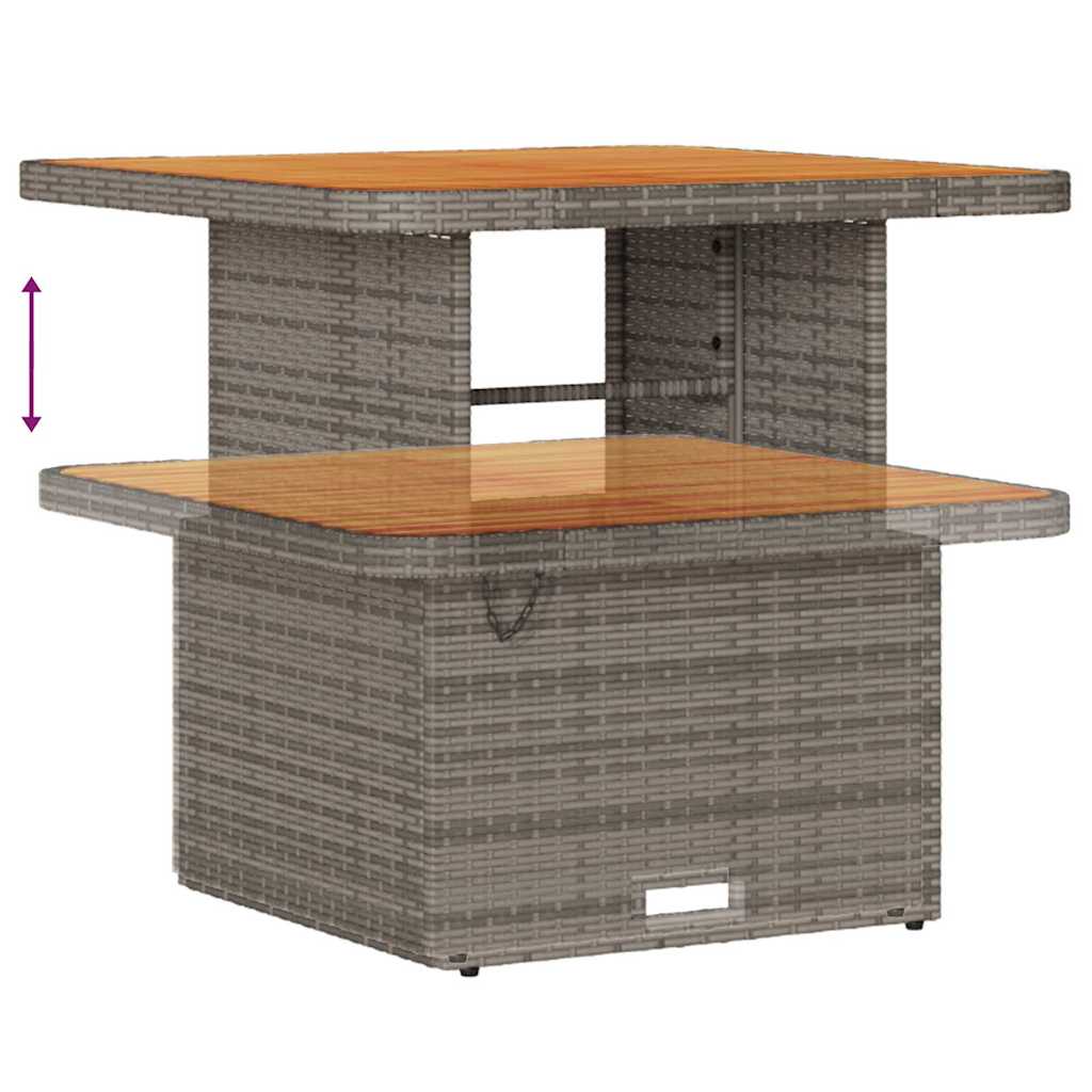 Garden Dining Set 3 pcs Grey Poly rattan
