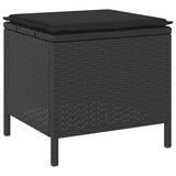 Garden Dining Set 3 pcs Black Poly rattan